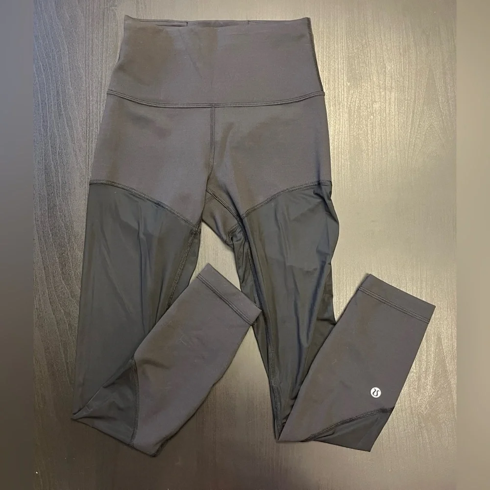 Lululemon Wunder Train Mesh High Rise Tight 25" - Sz 4 - Picture 3 of 5